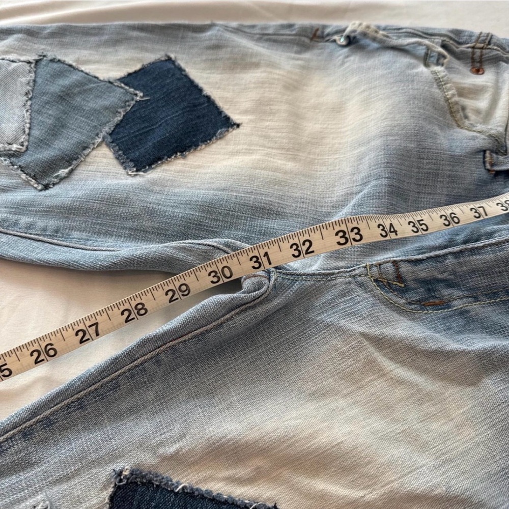 Bongo Blue Patchwork Flare Jeans - image 3